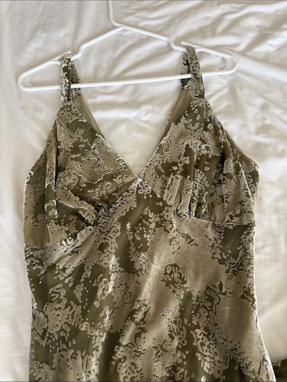 Mango Javier Burnout Velvet Maxi Dress